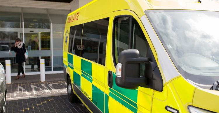 Ambulance outside hospital