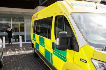 Ambulance outside hospital