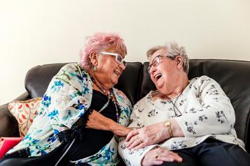 Older women laughing
